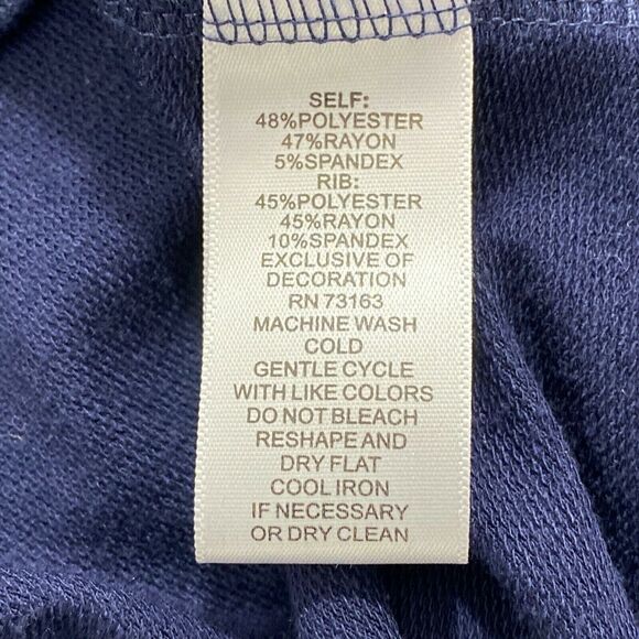 Cable & Gauge Blue Open Front Cardigan Sweater Size XS Womens - Picture 5 of 6